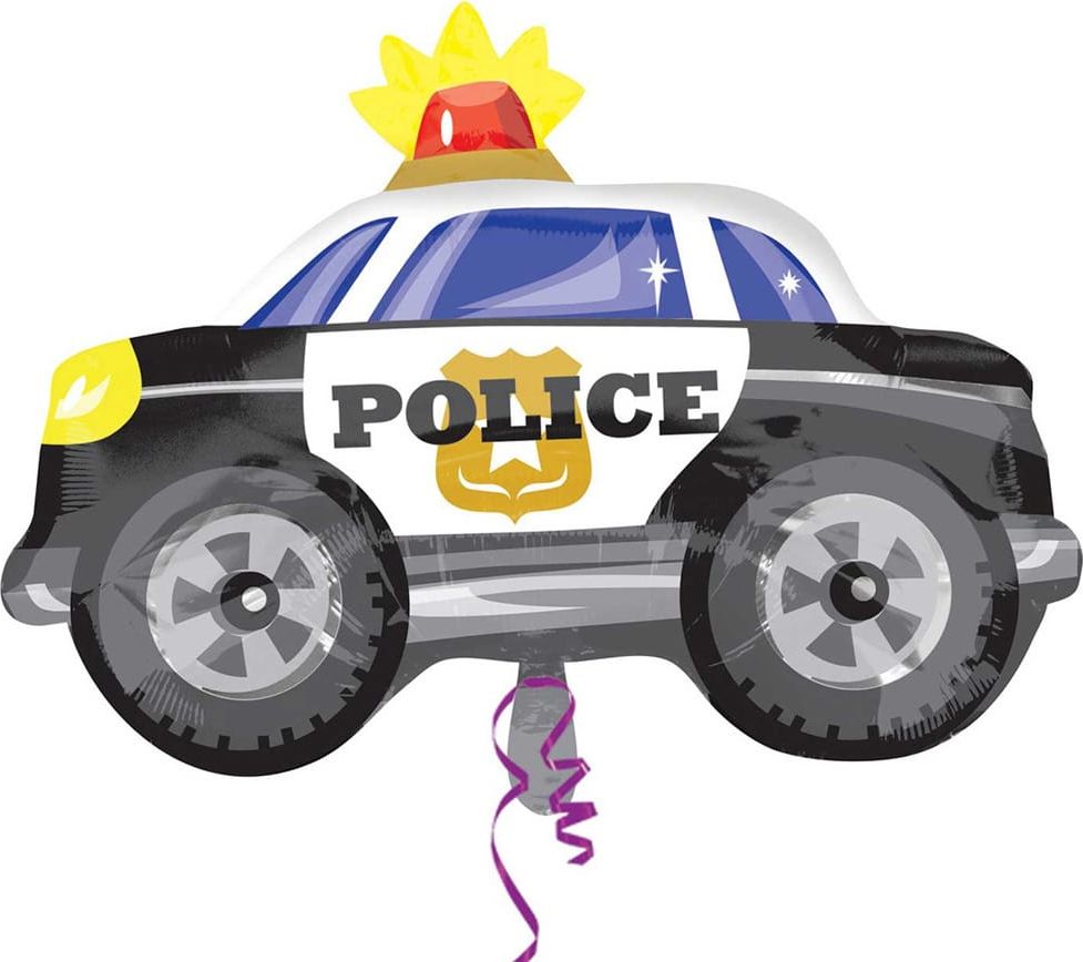 AMSCAN Balon foliowy Radiowóz - 60 x 45 cm - 1 szt. uniwersalny