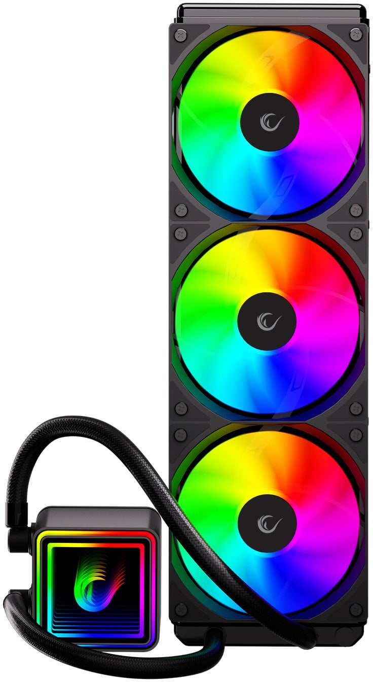 Chłodzenie wodne Rampage INFINITE V360 Chłodzenie wodne 360MM ARGB, miernik temperatury, czarne