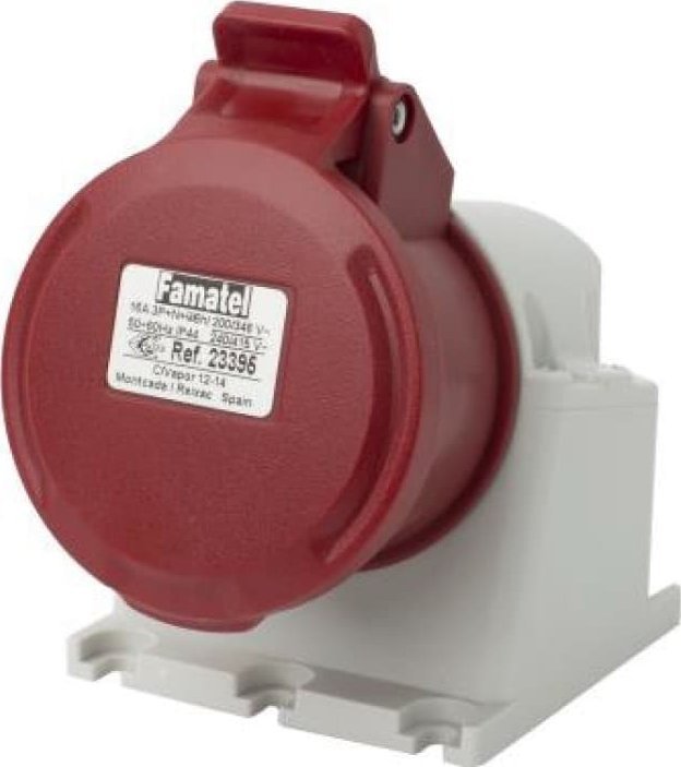 FAMATEL Gniazdo stałe 16A 5P 400V czerwone IP44 ECO SpeedPRO 23395