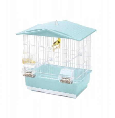 Tiffany, klatka, dla ptak�w, bia�a/turkusowa, 42x26x42 cm