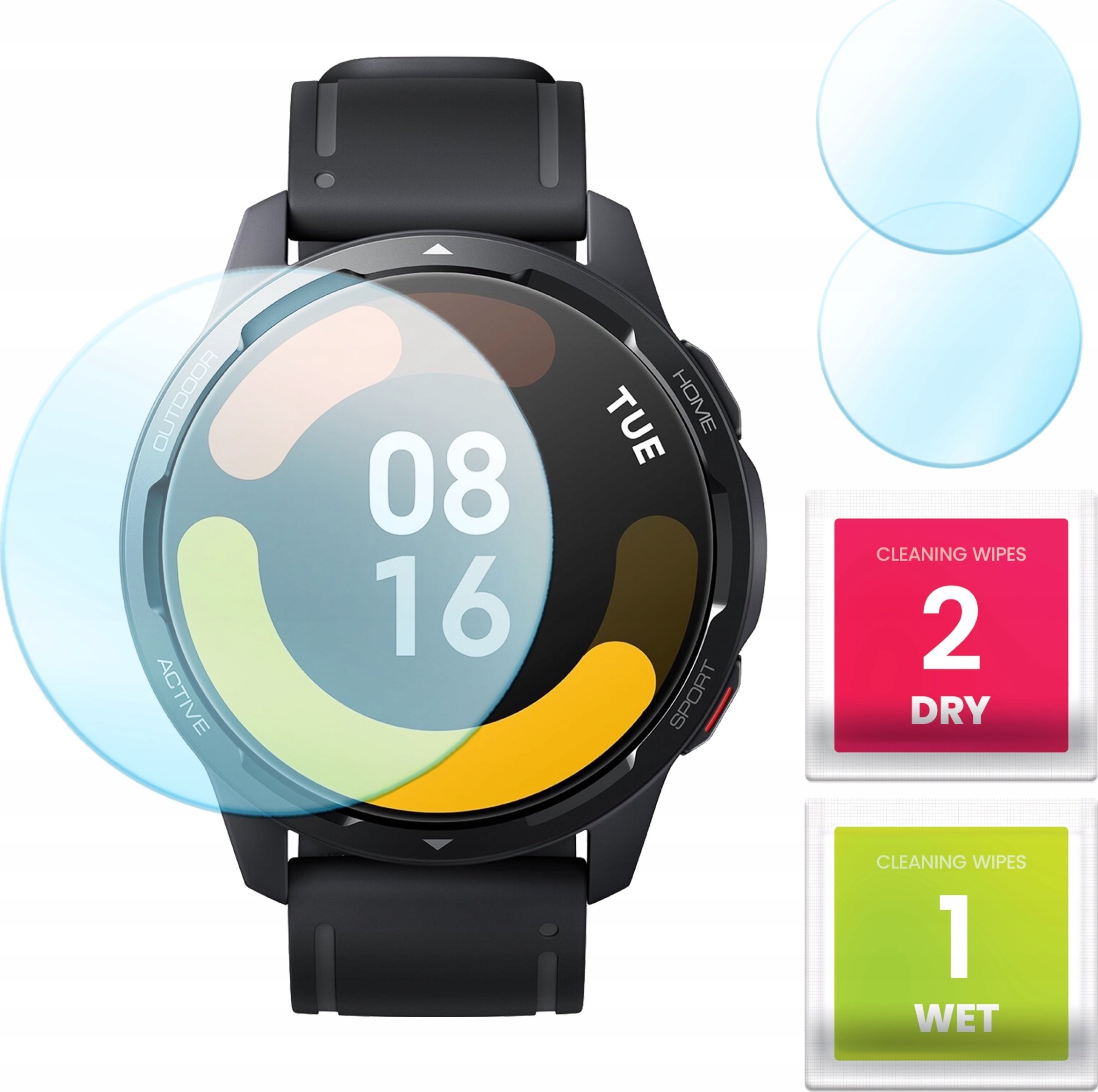 Hello Case 2-PAK Szkło Hybrydowe do Xiaomi Watch S1 Active (Szybka, Szkiełko)