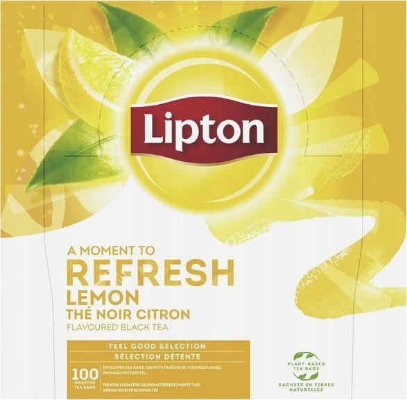 Lipton Herbata o smaku cytrynowym A moment to Refresh 100 kopert