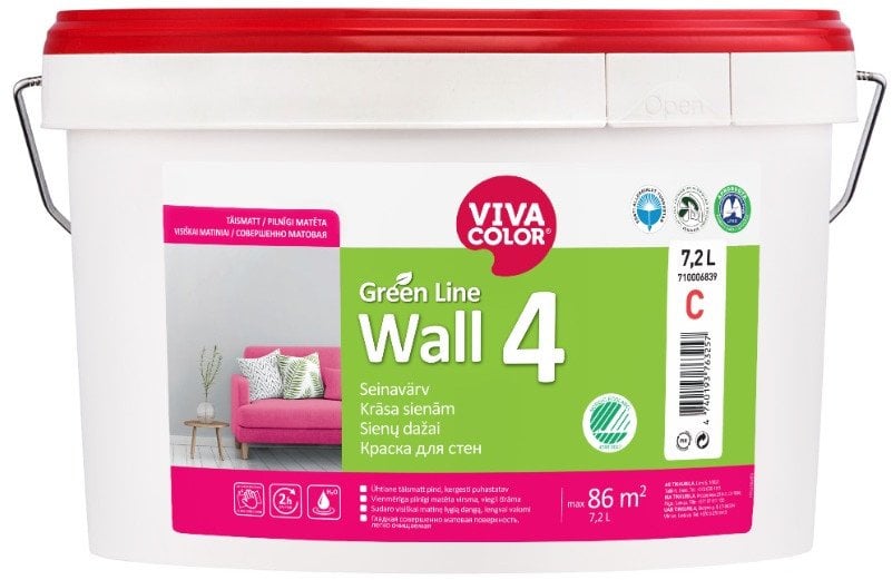 VivaColor PAINT GREEN LINE WALL 4 A 7,2L