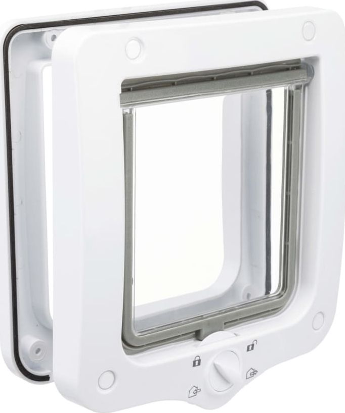 Trixie Drzwiczki dla kota 4-Way, 20 × 22 cm, białe (TX-44211)