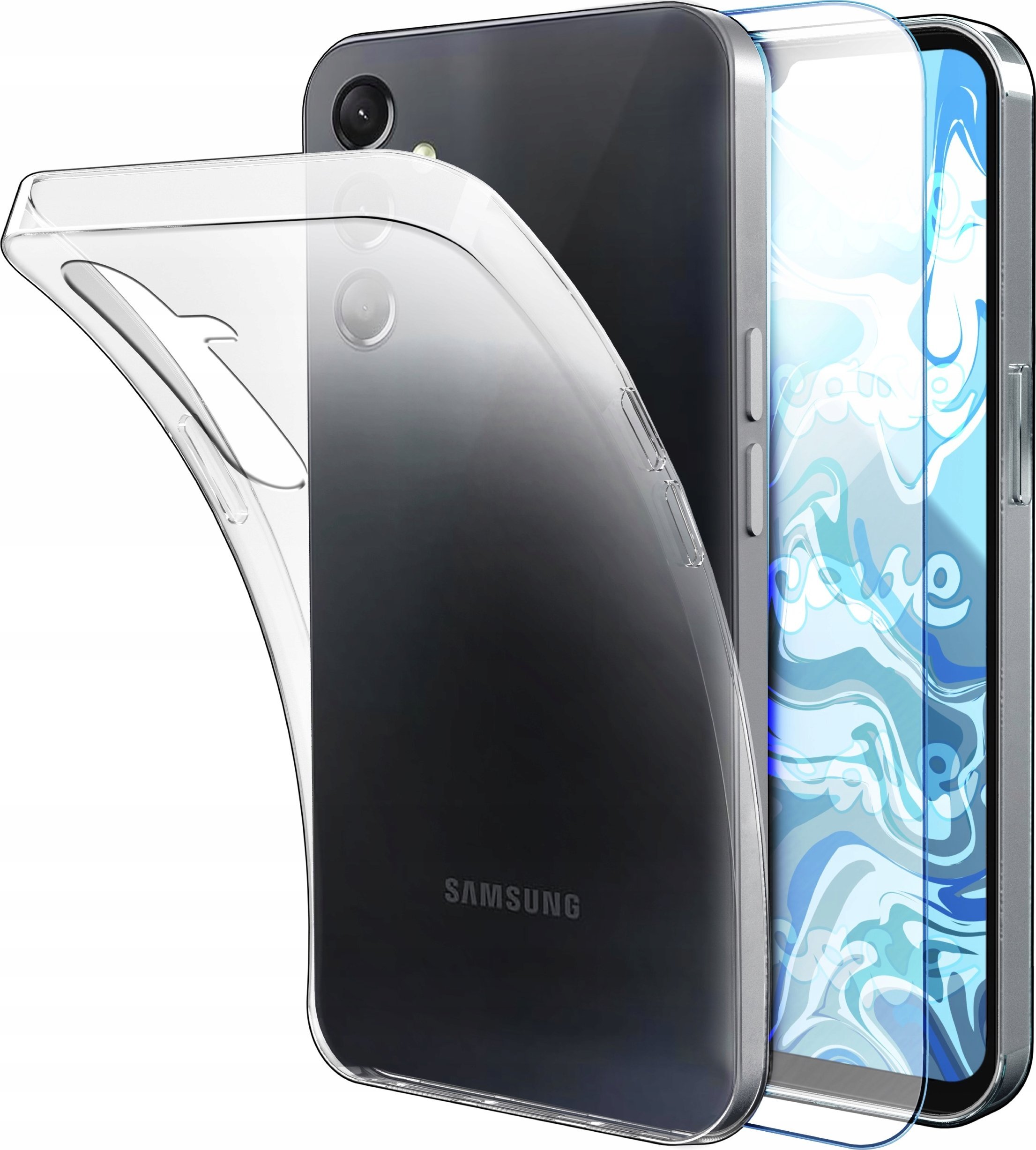 Hello Case ETUI DO SAMSUNG GALAXY A24 4G GUMOWE OBUDOWA CASE SILIKON SLIM SZKŁO 9H