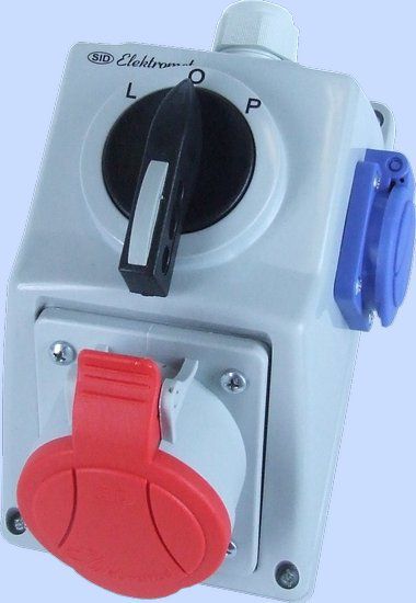 Elektromet Zestaw instalacyjny z rozłącznikiem L-O-P 1x32A, 1x16A 5P 400V IP54 (974014)