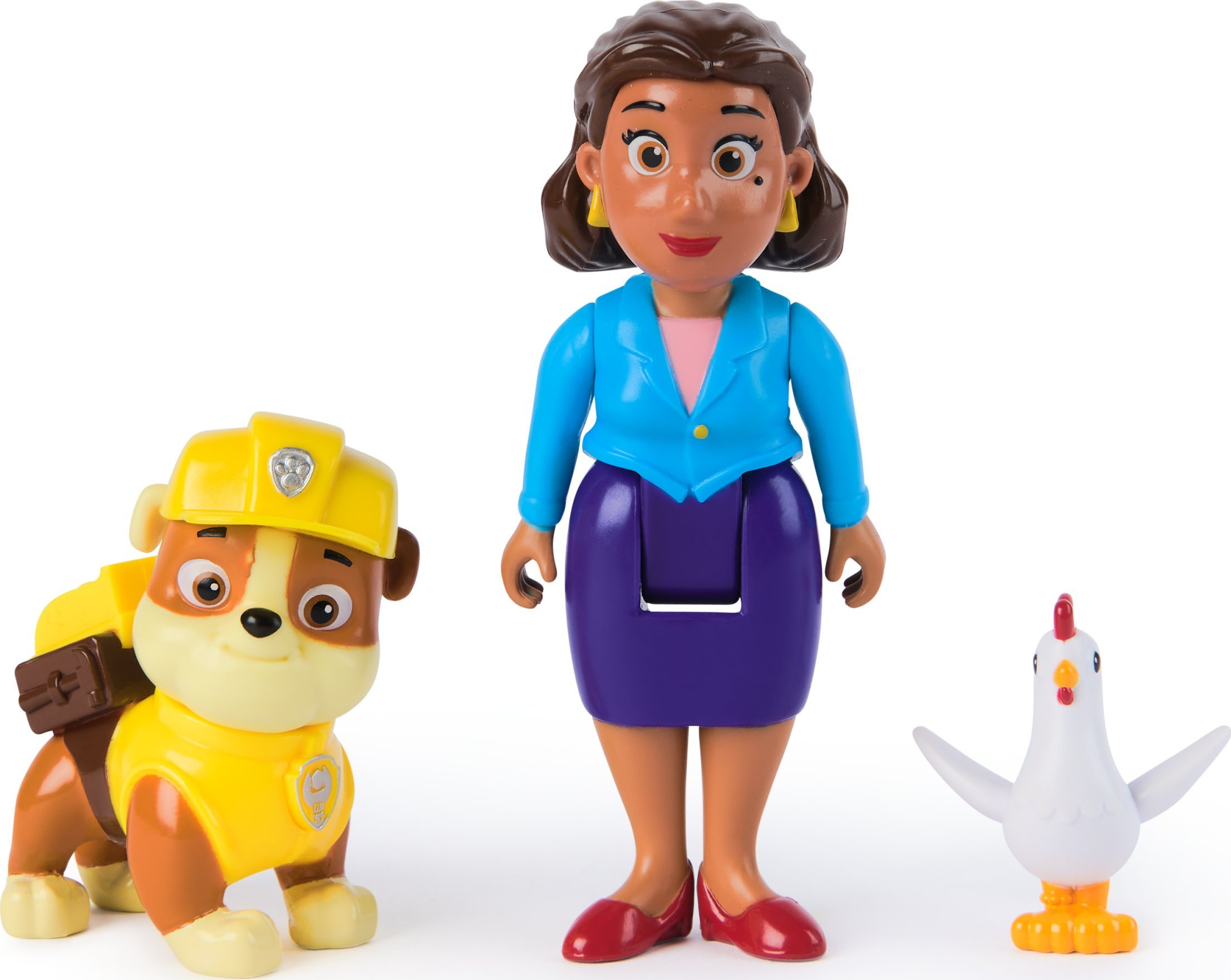 Figurka Spin Master Psi Patrol: Odważne Pieski - Rubble, burmistrz Goodway i Chickaletta (6070749)