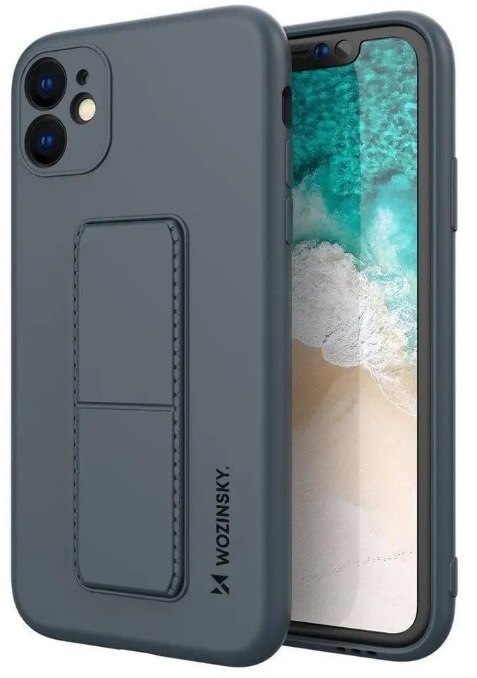 Wozinsky Kickstand Case Silicone Stand Cover for Xiaomi Redmi 10X 4G / Xiaomi Redmi Note 9 Blue