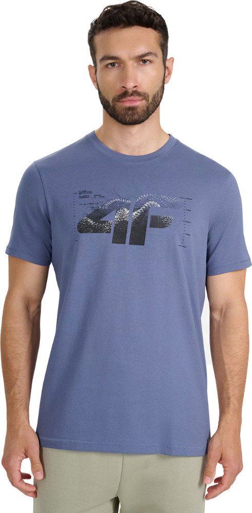 Koszulka męska 4F M2359 denim 4FWAW25TTSHM2359 32S XXL