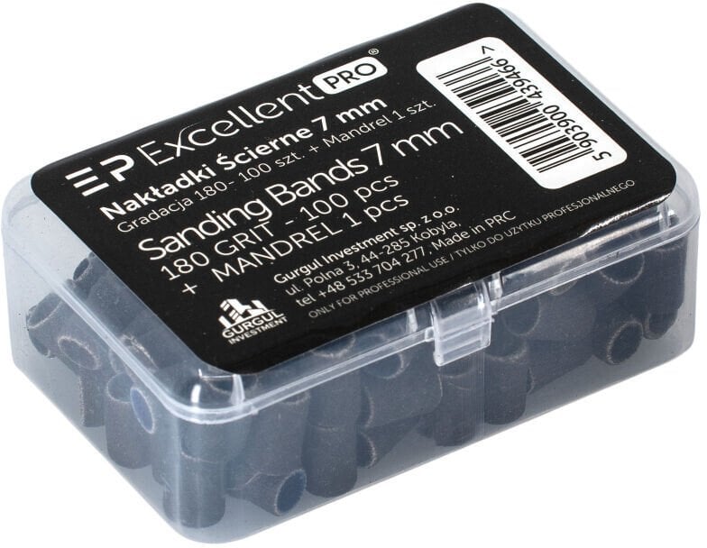 Excellent PRO Sanding Bands jednorazowe opaski ścierne o gradacji 180 z nośnikiem o średnicy 7mm 100szt