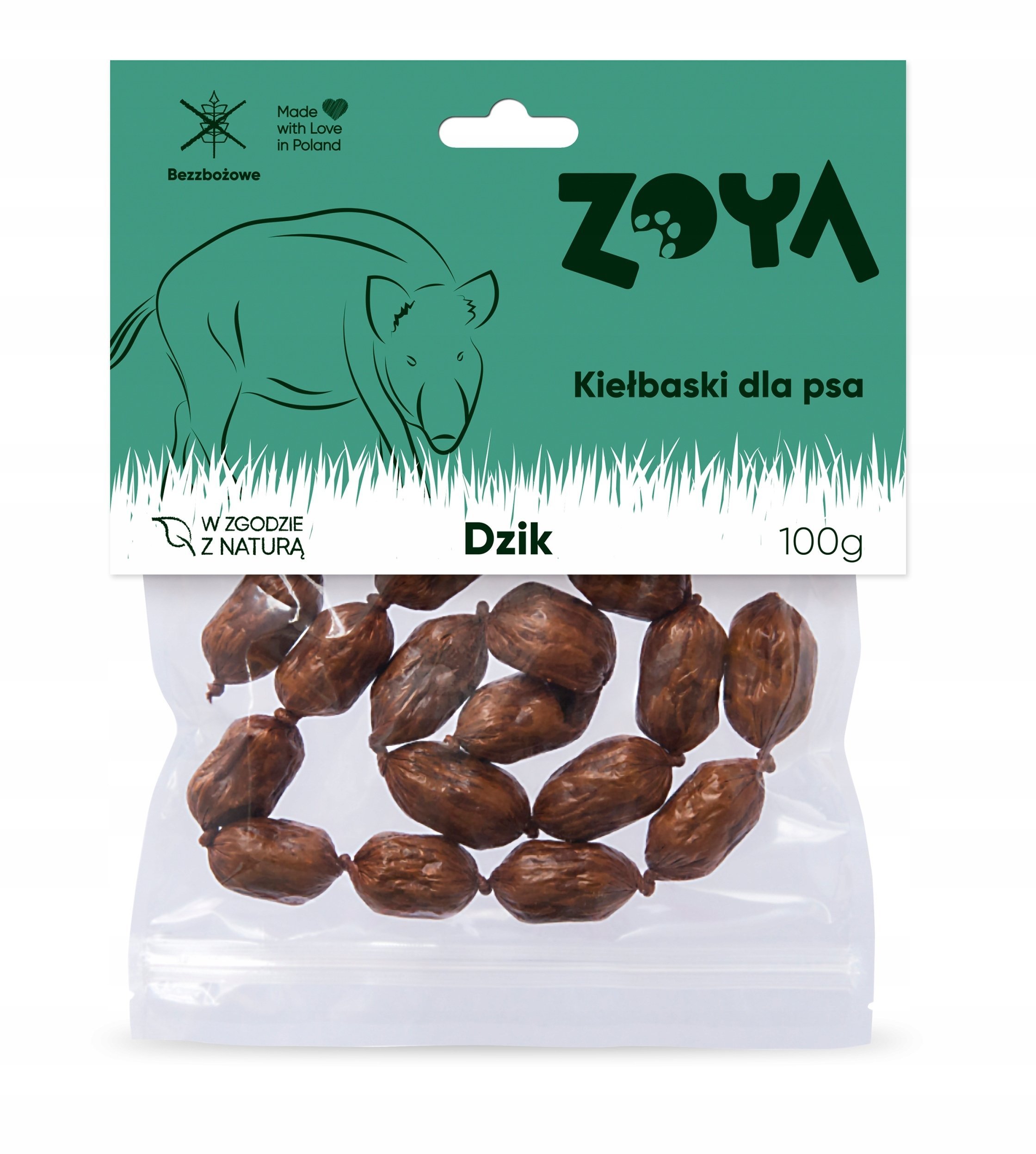Zoya Kiełbaski z dzika przysmak dla psa 100g
