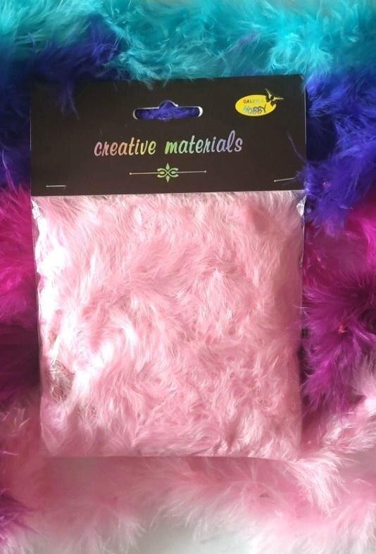 Party Deco Girlanda z piór jasnoróżowa 2m