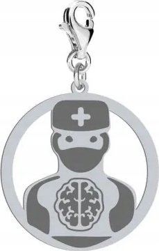 Radziszewska Jewellery Charms dla Lekarza Neurologa srebro GRAWER