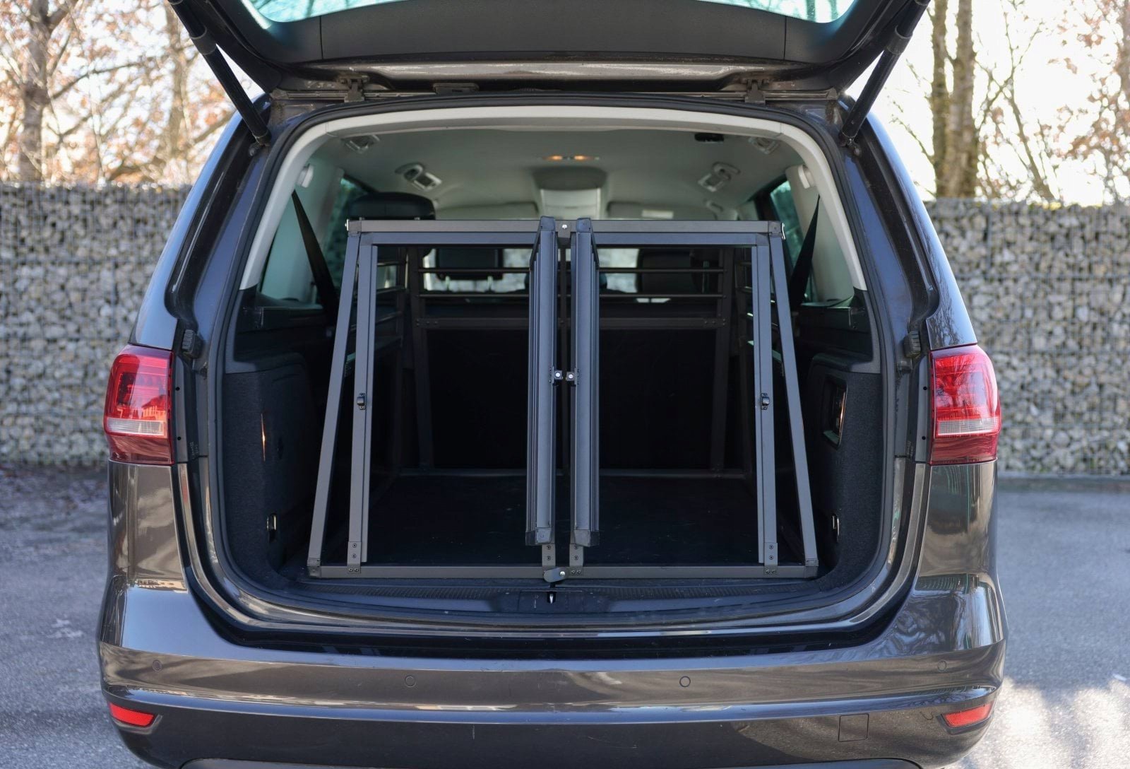 Kerbl Klatka transportowa dla psa, 92 x 97 x 68 cm, 2-drzwiowa, aluminiowa, grafit