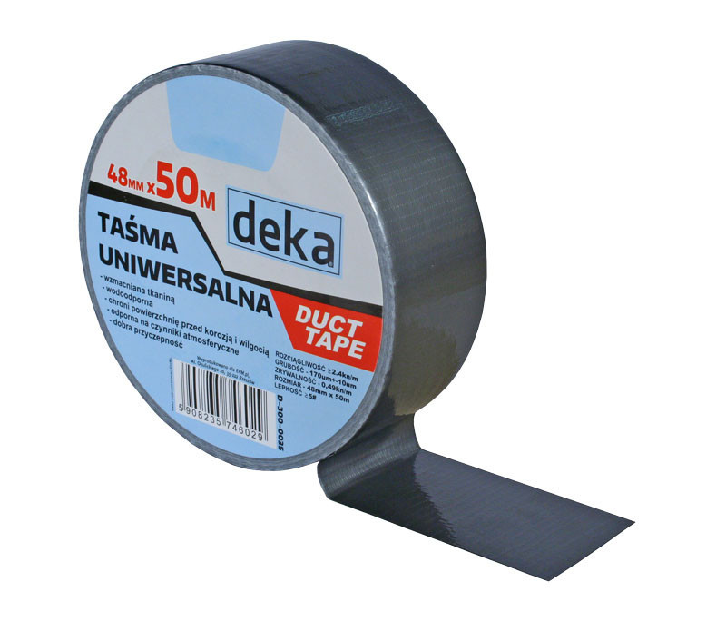 Deka Taśma uniwersalna DUCT TAPE SILVER 48mm 50mb