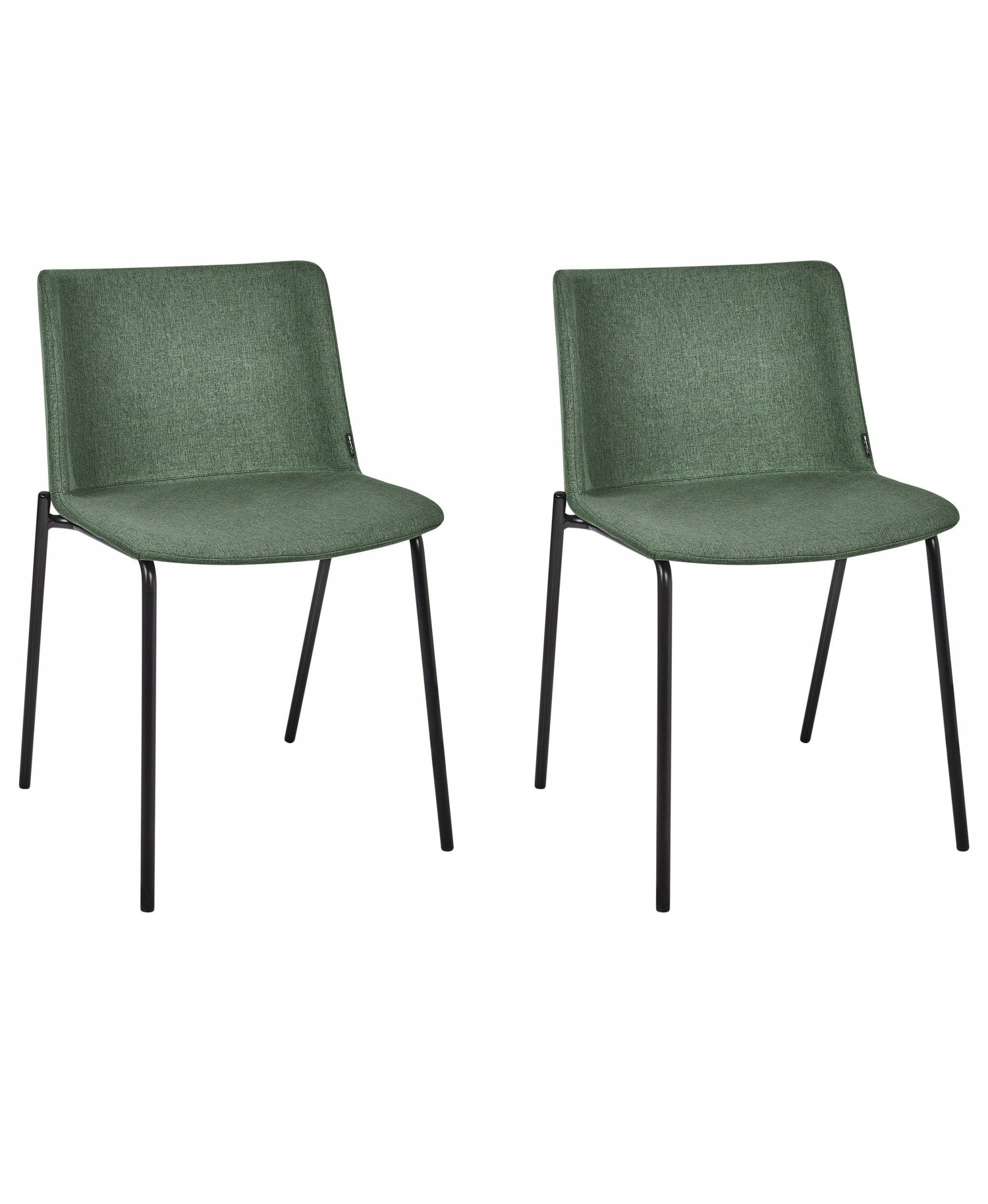 Beliani Zestaw 2 krzeseł do jadalni ESBON Ciemnozielony