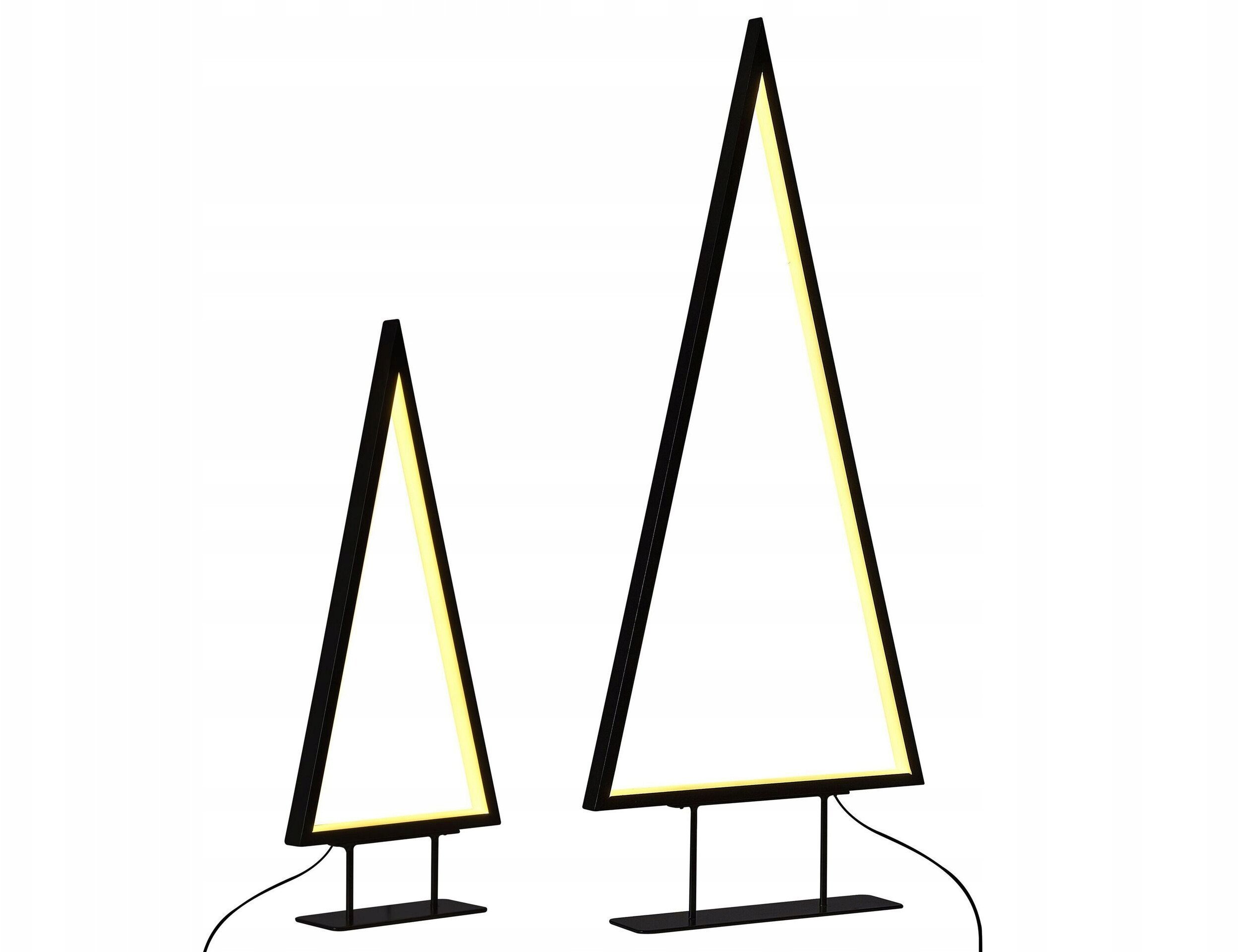 Dekoracja świąteczna Beliani Zestaw 2 figurek dekoracyjnych LED choinki czarny LOPPI