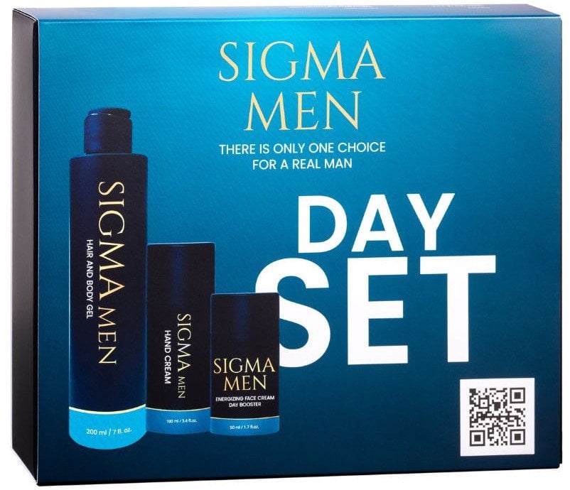 Sigma Men Day Set zestaw żel do mycia ciała i włosów 200ml + krem do rąk 100ml + krem na dzień 50ml