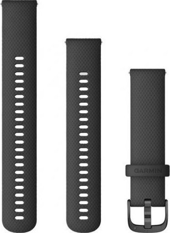 Garmin Pasek silikonowy na nadgarstek Quick Release 20 (czarny / popielata sprzączka) (010-12932-11)