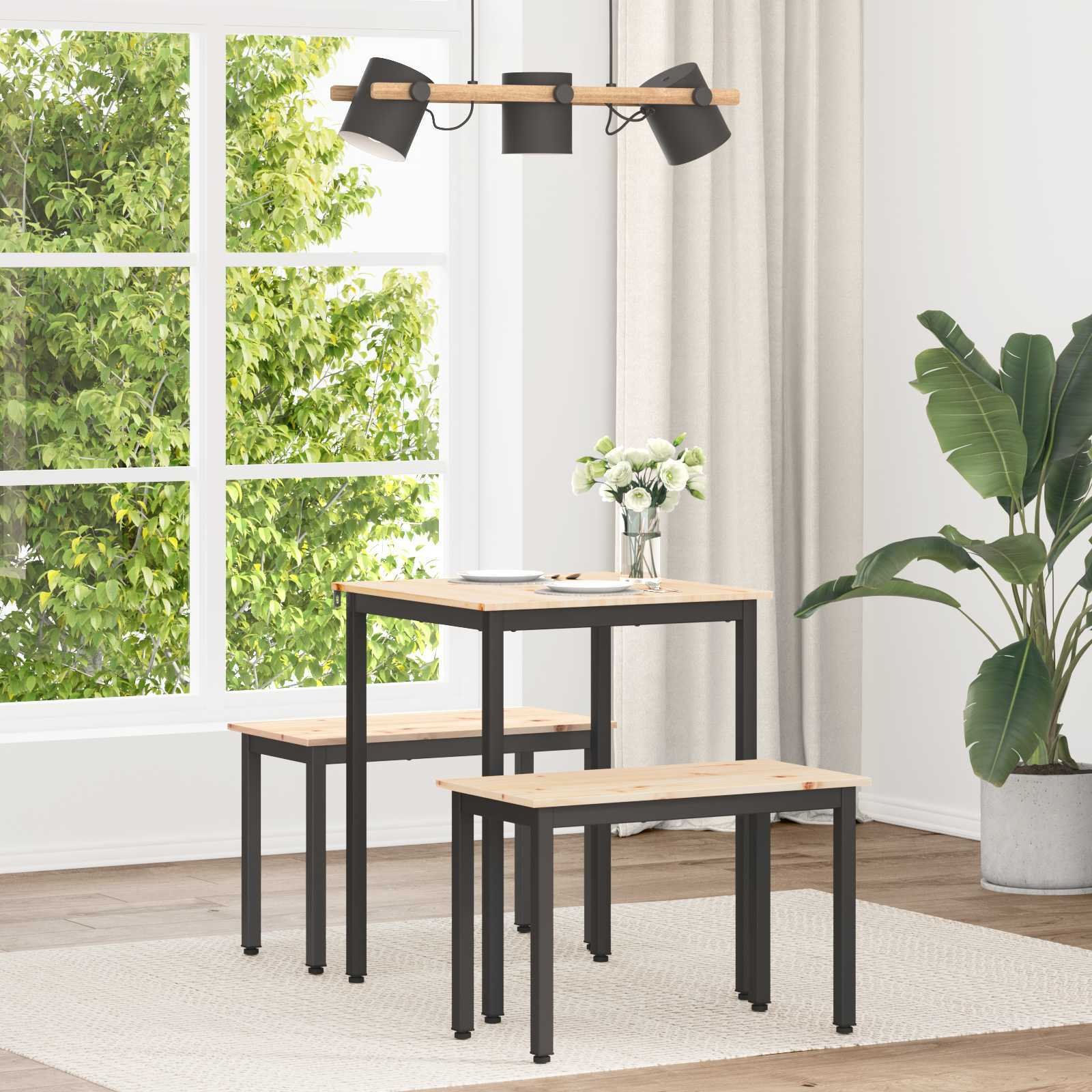 vidaXL Stół 60 x 60 x 75 cm Lekkie drewno sosnowe