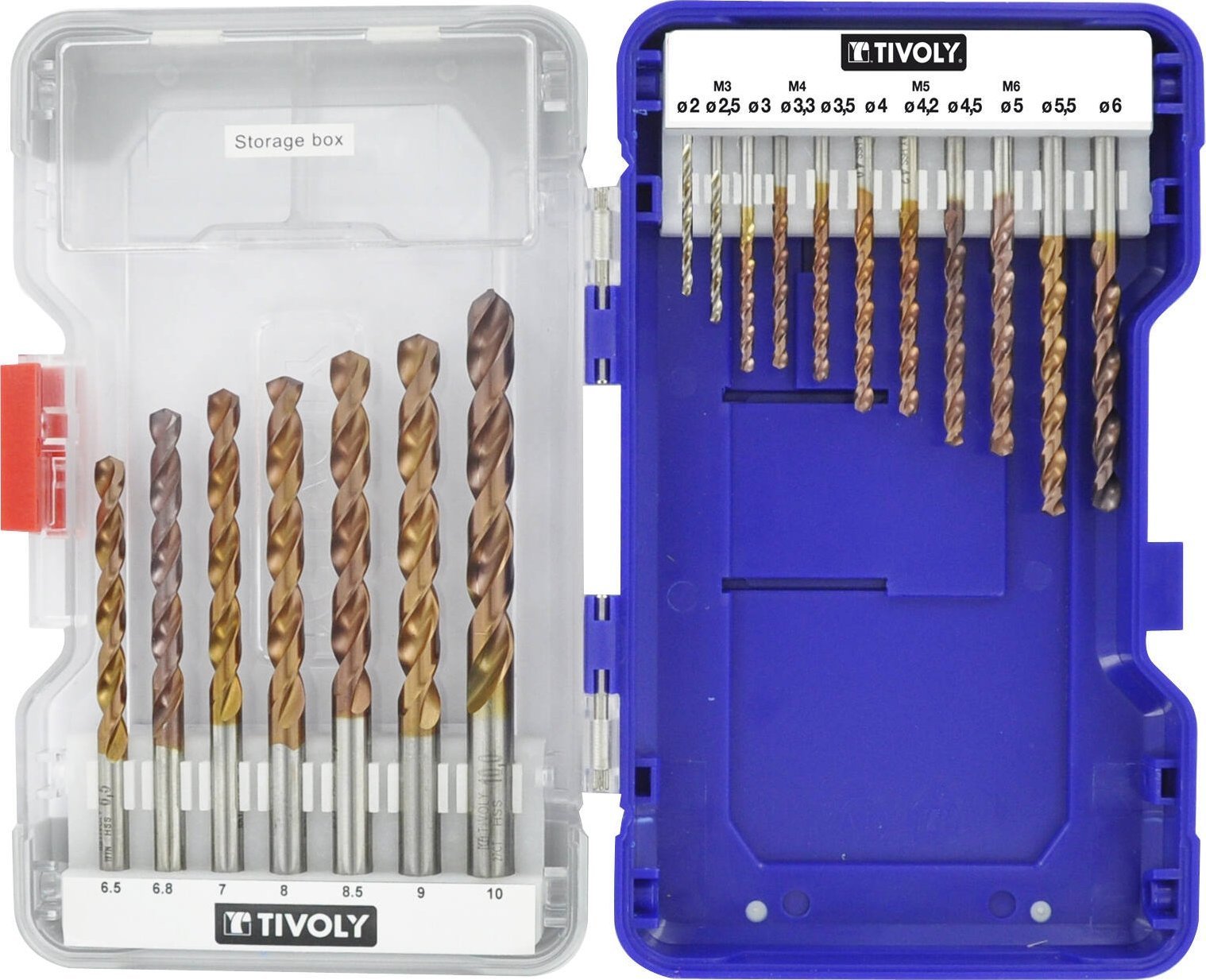 Wiertło Tivoly Tivoli drill set for metal FURIUS (FUSIO) HSS O2-10 mm 18 drills