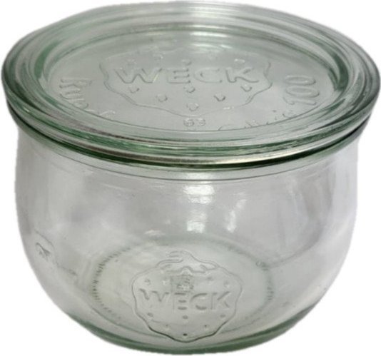 Wamar-Sosenka Zestaw Słoików WECK Pojemność 370 ml średnica 80mm 12 sztuk + Szklane wieka