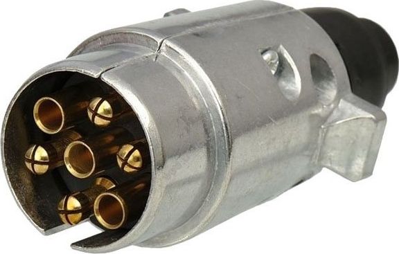 Wtyczka do gniazda elektrycznego 7-biegunowa, metalowa