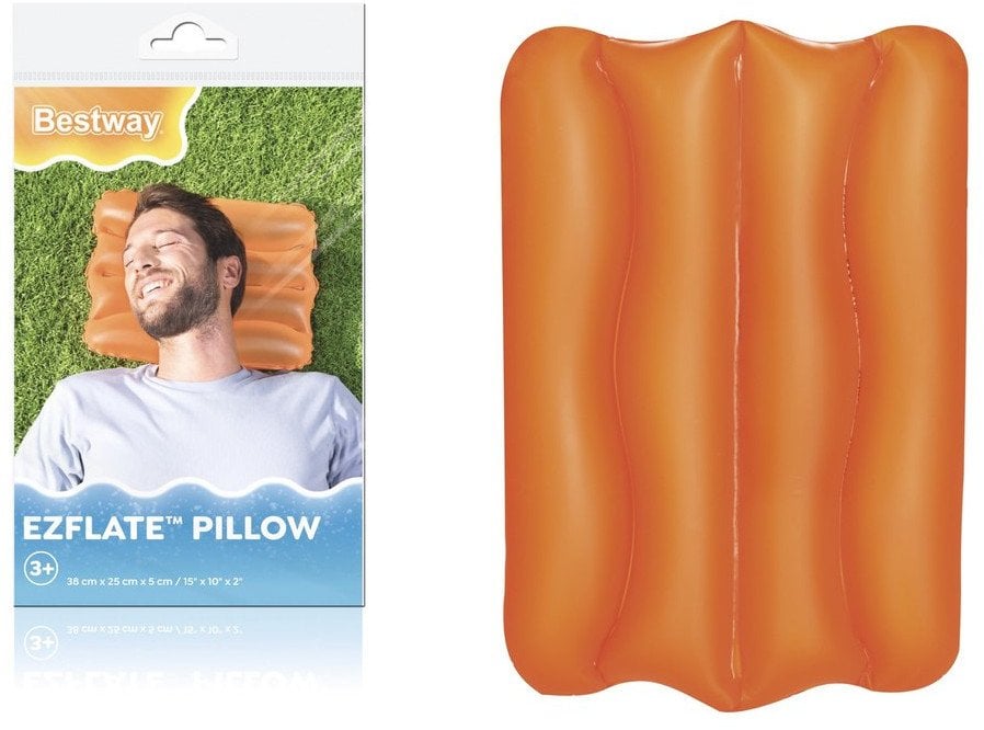 Dmuchana Poduszka 38 x 25 cm Pomarańczowa Bestway 52127