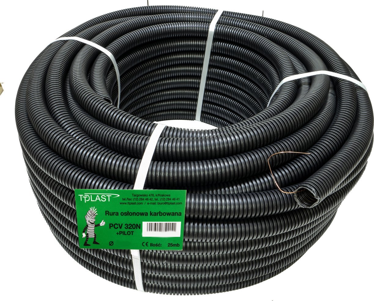 TT Plast Rurka karbowana peszel FI-28/23 PPL + pilot 25m