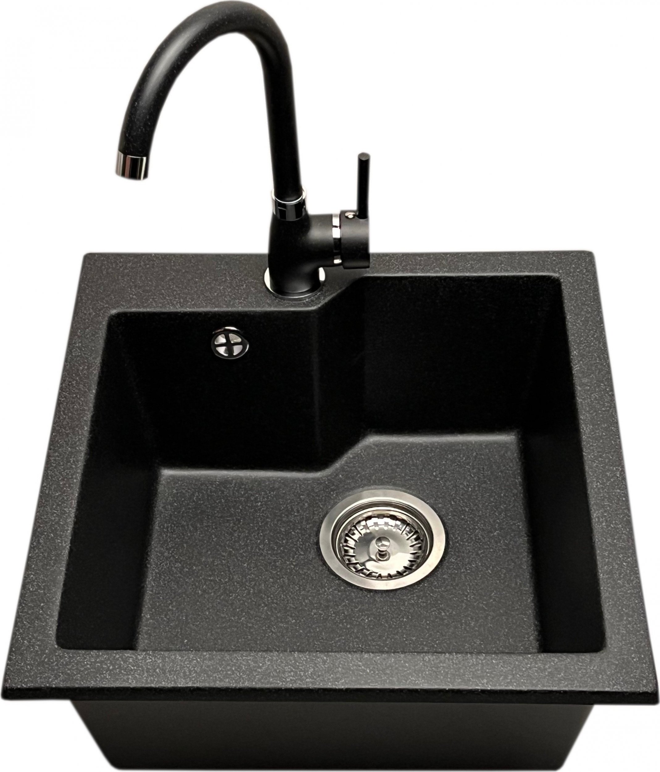 Zlewozmywak PREHNIT Zlewozmywak jednokomorowy NUMO grafit + bateria NOON