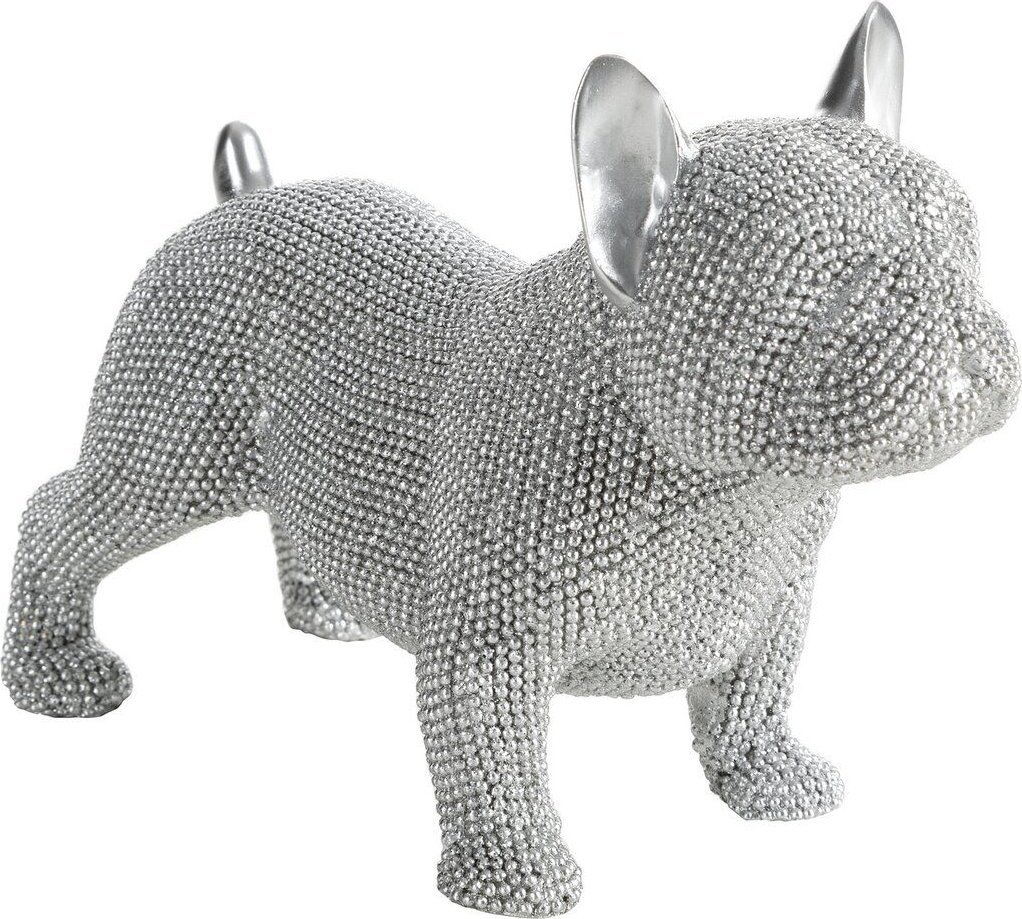 Figurka z żywicy polistrowej pies ELDO 20X9X14 srebrna