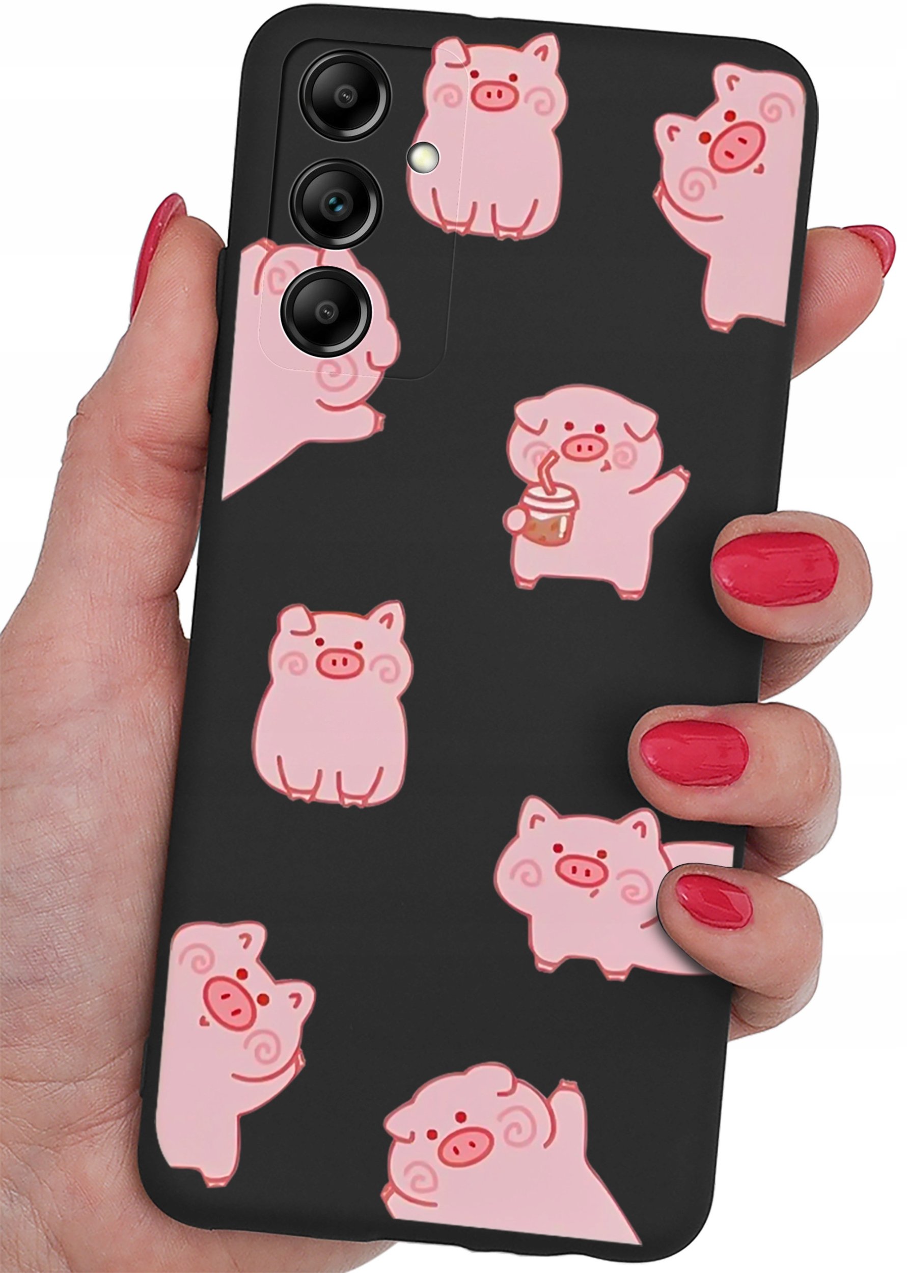 ETUI do Samsung Galaxy A15 CASE WZORY SOFT MATT PLECKI + SZKŁO 9H