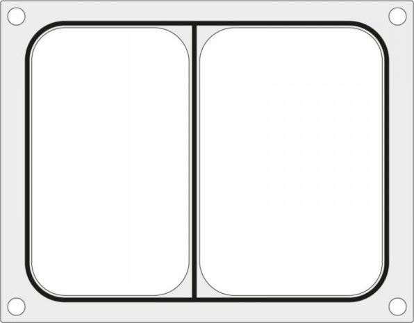 Hendi Matryca forma do zgrzewarki Hendi na tackę dwudzielną 227x178 mm - Hendi 805596