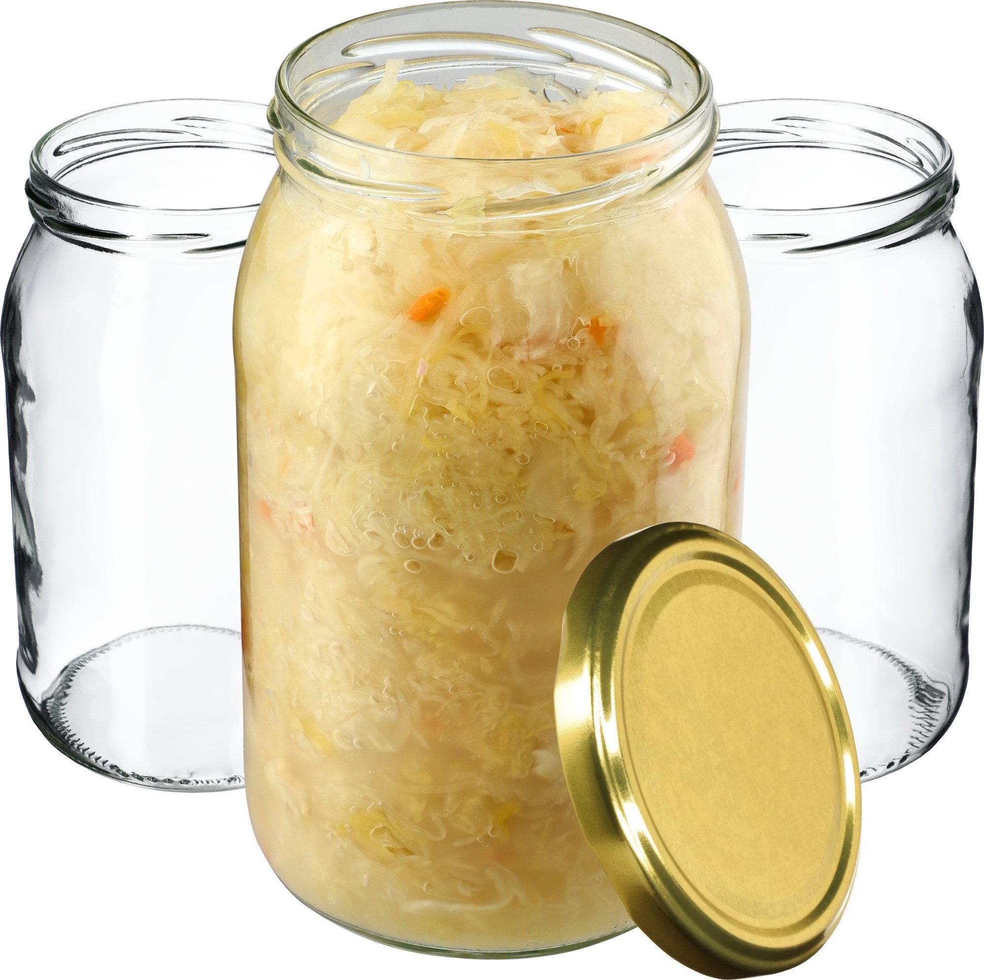 Kadax 8x Słoiki 900ml Na Przetwory Miód + Zakrętki 82mm