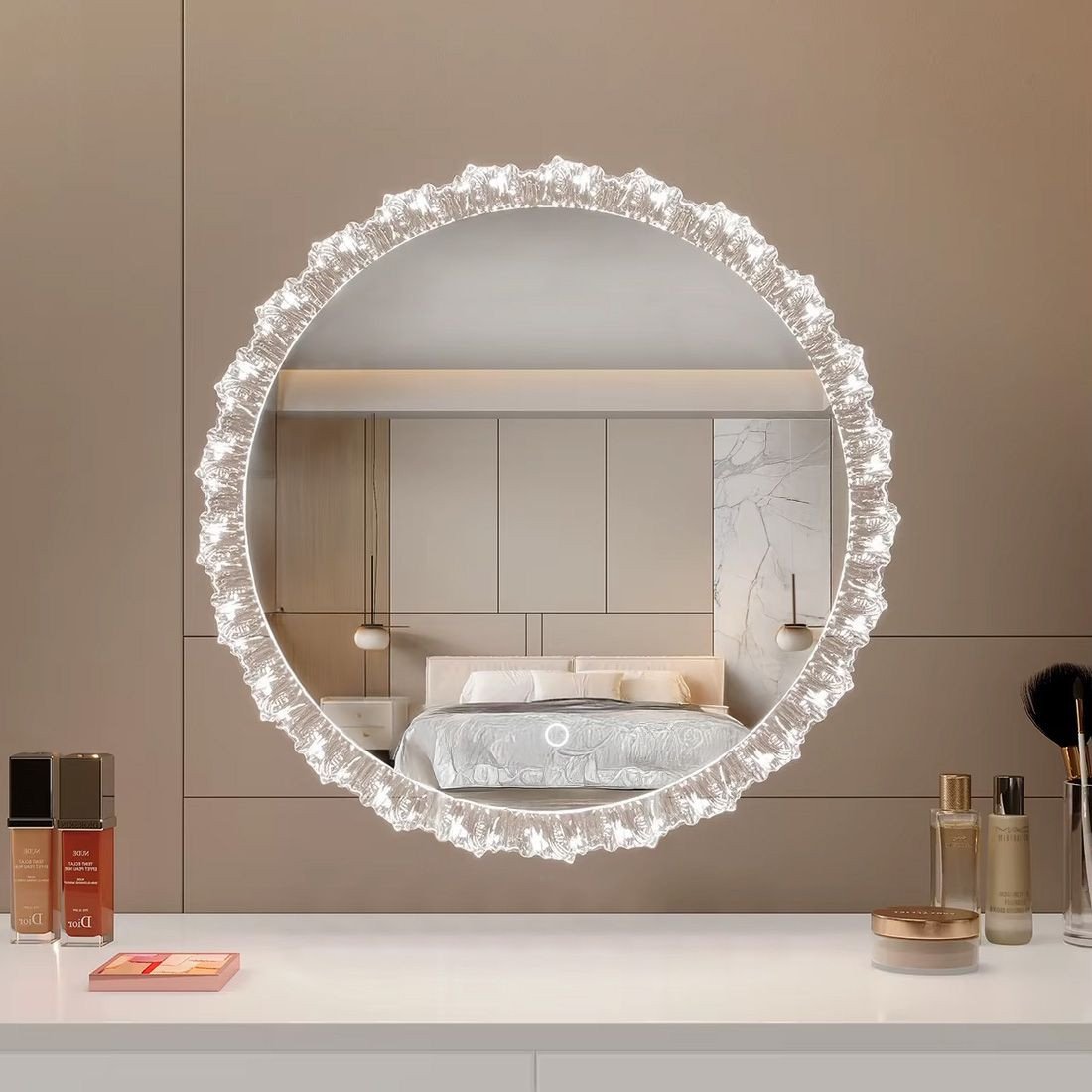 LUSTRO ŚCIENNE LED KRYSZTAŁOWE 60cm YH-3561