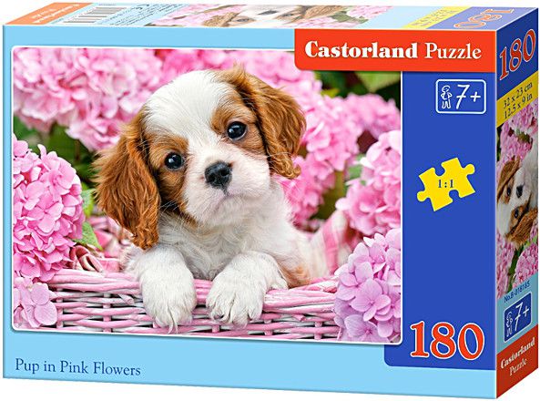 Castorland Puzzle Szczeniak w różo 180 elementów (018185)