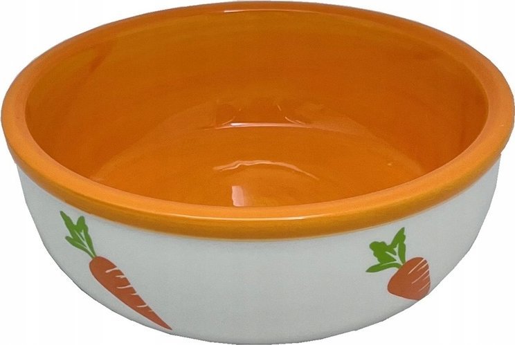 Yarro International YARRO MISKA CERAMICZNA DLA GRYZONI/KRÓLIKA WZÓR MARCHEW 13,5x5cm