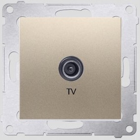 Kontakt-Simon Gniazdo antenowe SIMON54 TV końcowe złote - DAK1.01/44