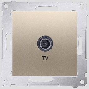 Kontakt-Simon Gniazdo antenowe SIMON54 TV końcowe złote - DAK1.01/44
