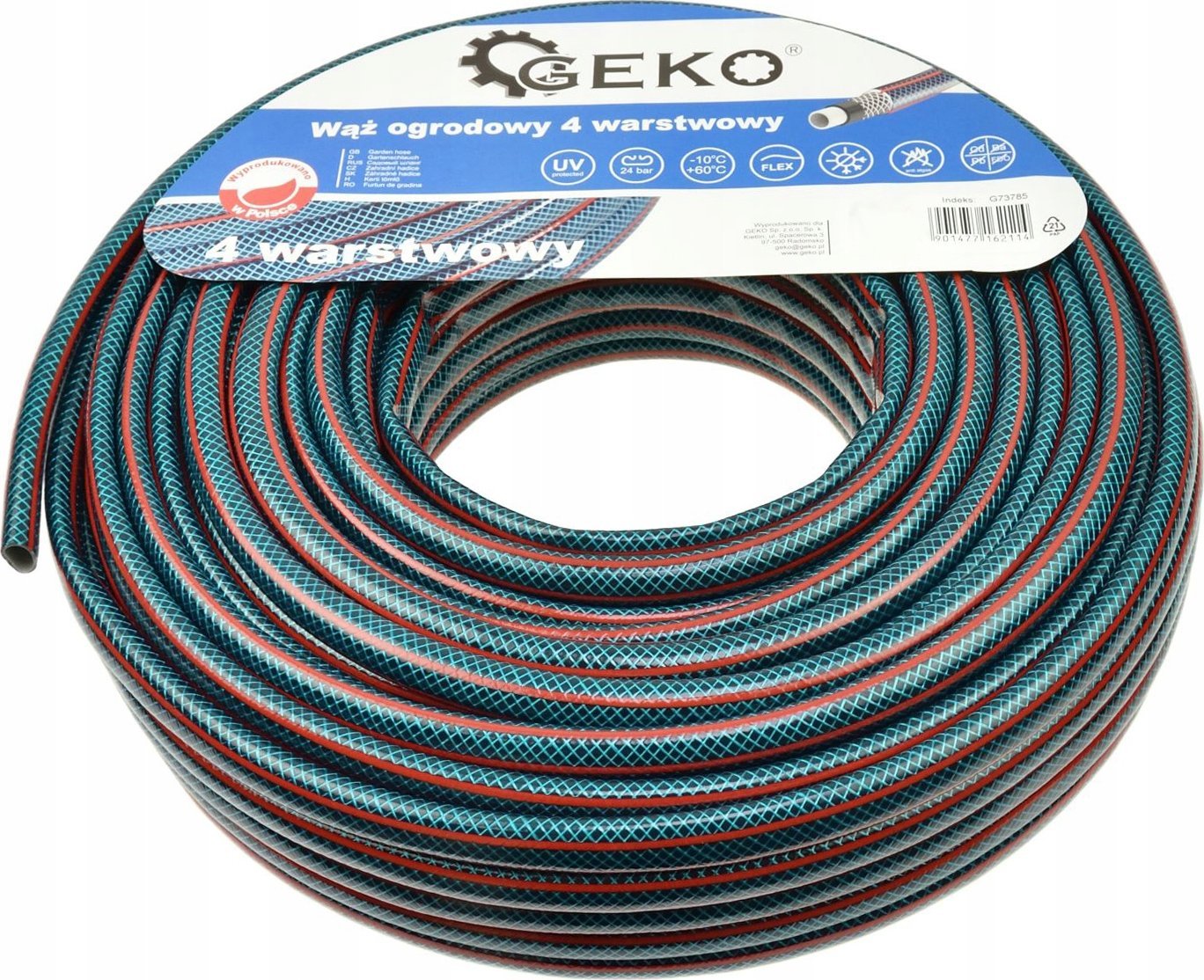Geko Wąż ogrodowy 4 Warstwowy 1/2" 50m GEKO NEW (108)