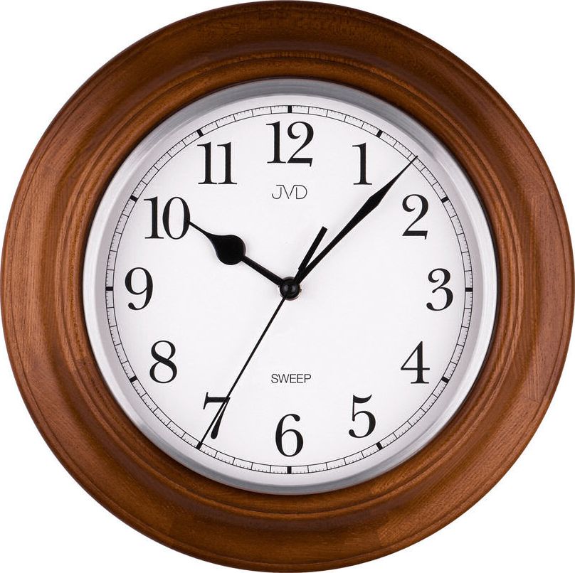 JVD Zegar ścienny drewniany cichy (NS27043.11)