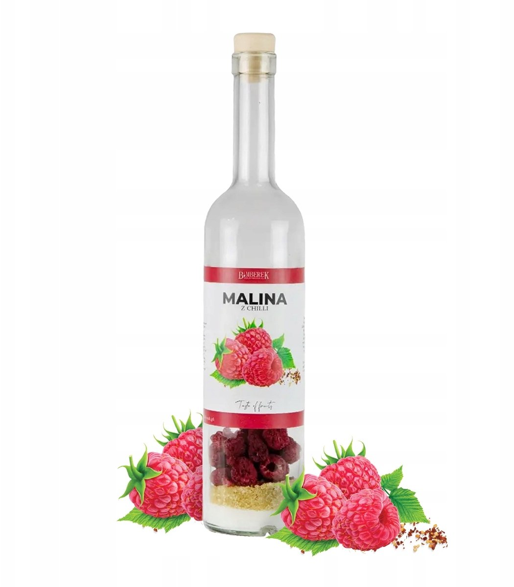 Bimberek Butelka 500ml z owocami WŁASNA NALEWKA TRUSKAWKA domowa nalewka