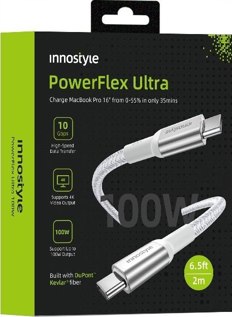 Kabel USB Innostyle USB-C - USB-C 2 m Srebrny
