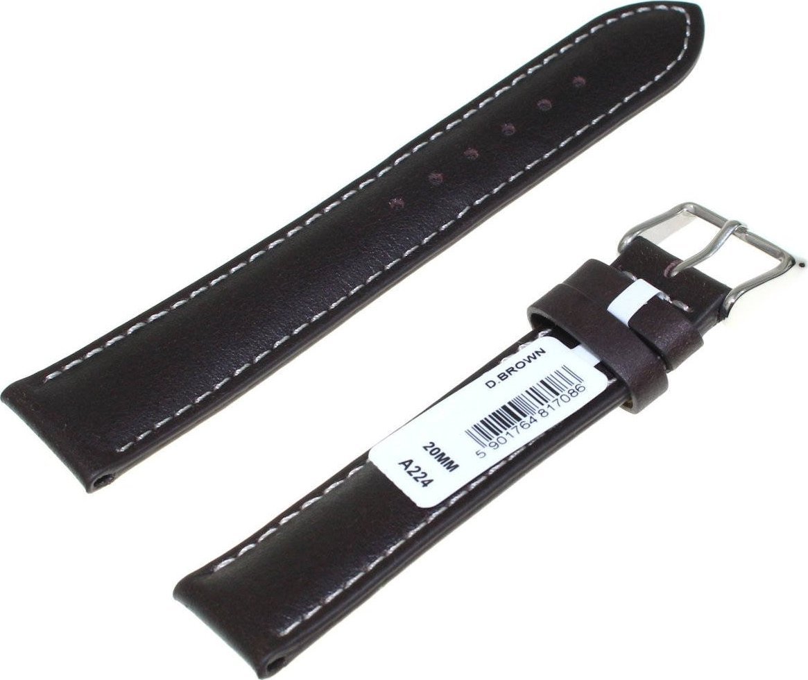 Chermond Skórzany pasek do zegarka 20 mm Chermond A224.20 brązowy