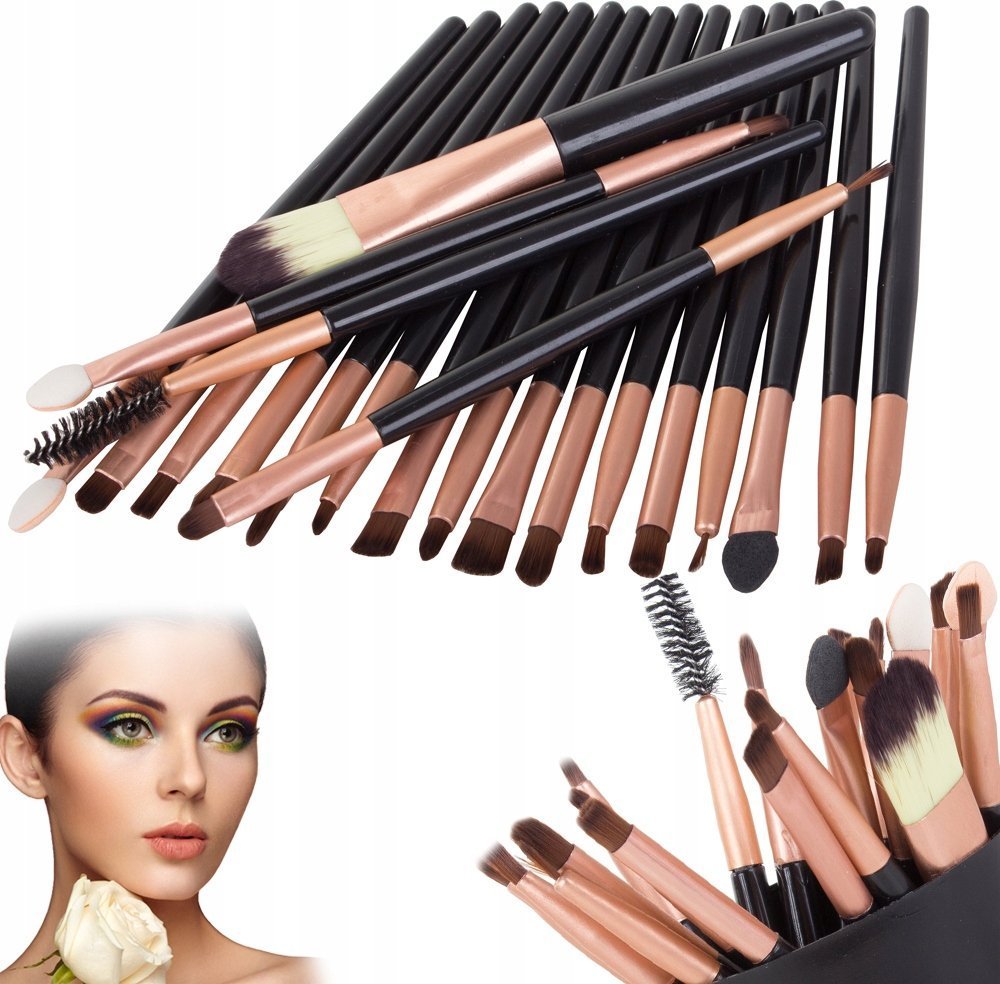 Verk ZESTAW PROFESJONALNYCH PĘDZLI DO MAKIJAŻU 20 SZTUK