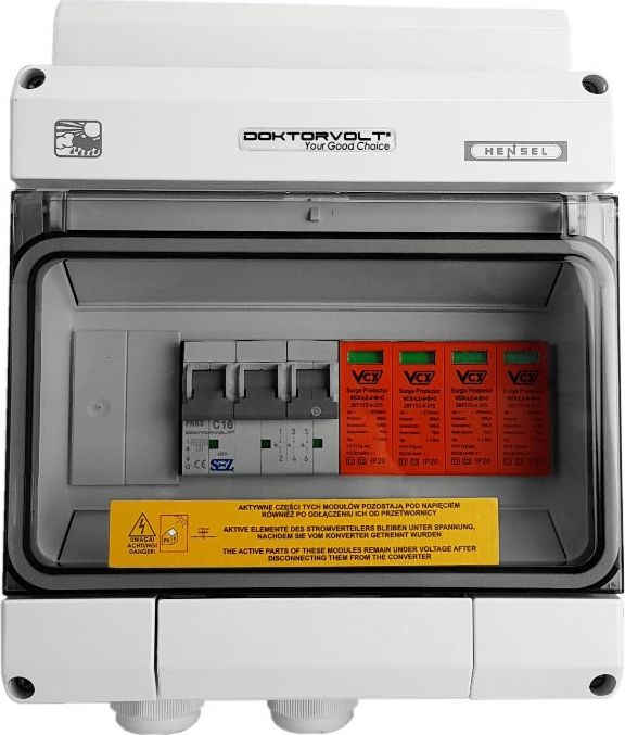 Doktorvolt Rozdzielnica fotowoltaiczna solarna AC 1x ogranicznik Typ 1/2 1x SEZ B16 3P IP65 Doktorvolt 4609