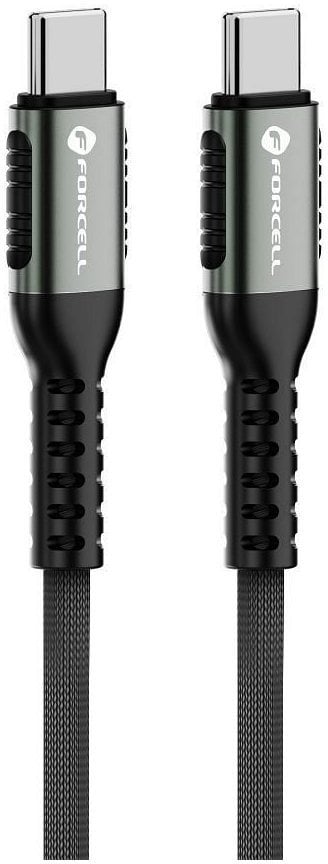 Kabel USB ForCell USB-C - USB-C 0.25 m Czarny