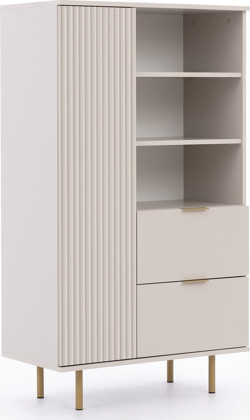 Ravio Nowoczesny regał Nubia R1D2SZ w kolorze beżowym