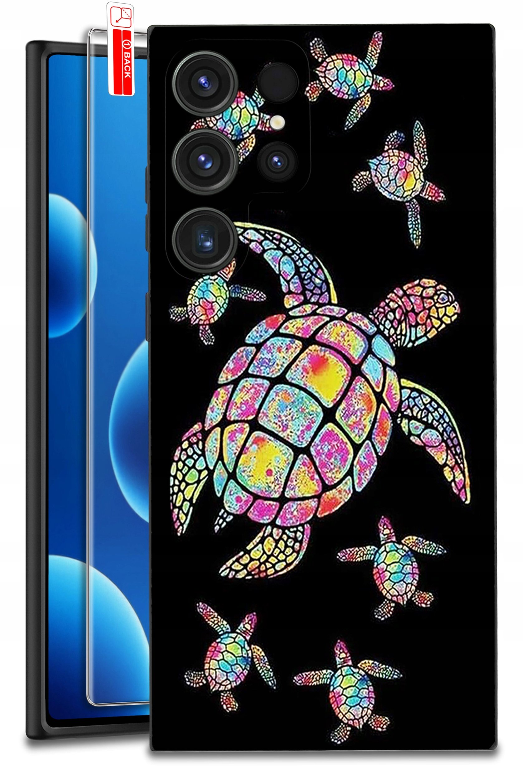 ETUI do Samsung Galaxy S25 Ultra WZORY | SILIKONOWE MATT CASE + SZKŁO 9H