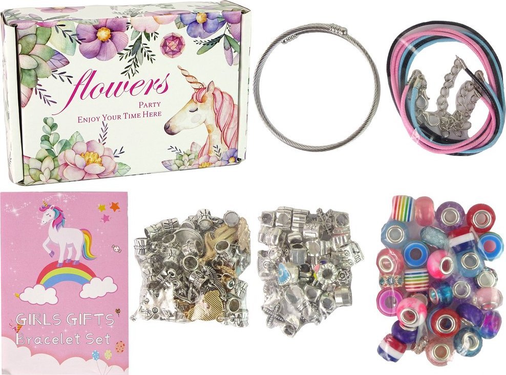 LeanToys Zestaw Do Robienia Bransoletek DIY 90 Koralików